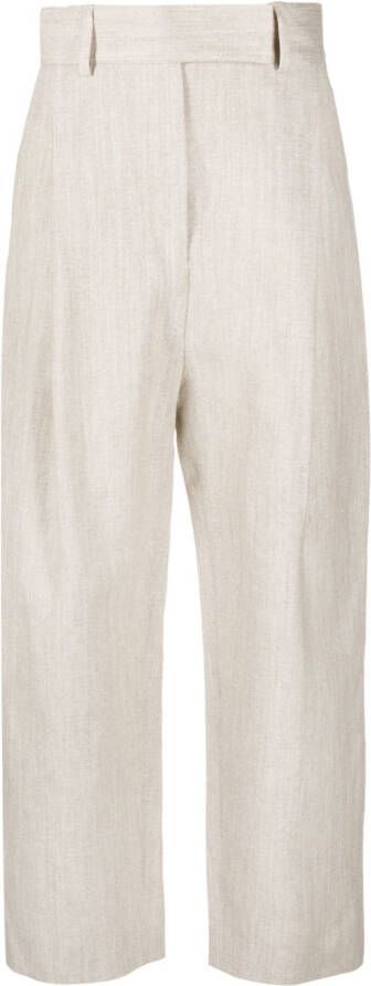 TOTEME High waist broek Beige