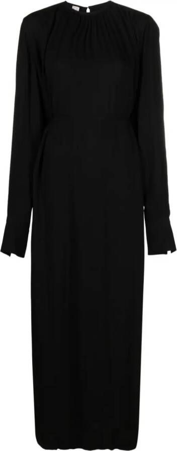 TOTEME Maxi-jurk met gestrikte taille Zwart