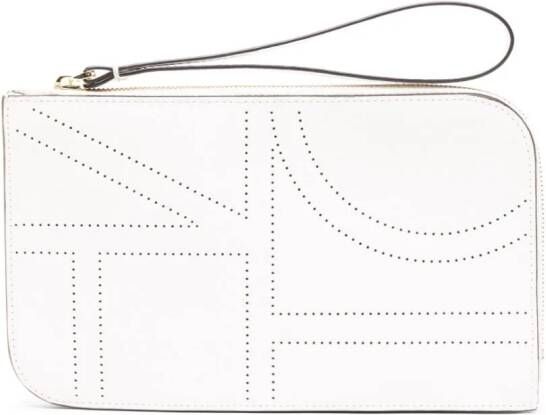 TOTEME Geperforeerde clutch Beige