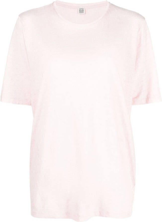 TOTEME T-shirt met ronde hals Roze