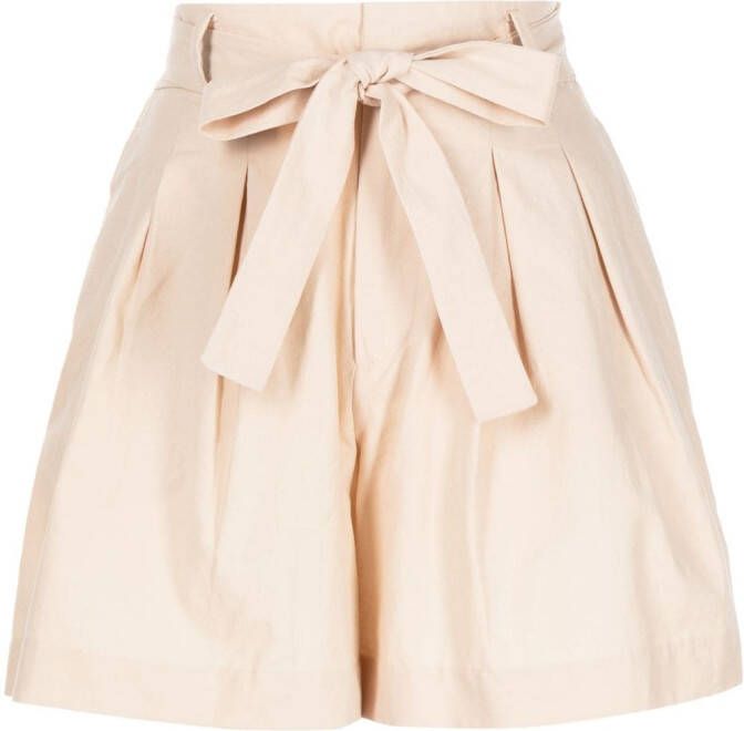 Tout a coup Geplooide shorts Beige