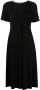 Tout a coup Midi-jurk met gesmockt detail Zwart - Thumbnail 1