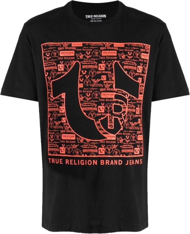 True Religion T-shirt met logoprint Zwart