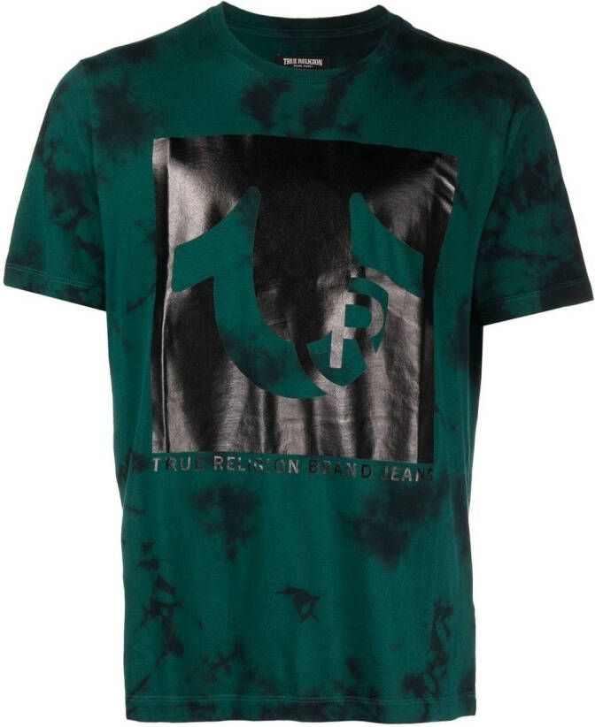 True Religion T-shirt met logoprint Groen