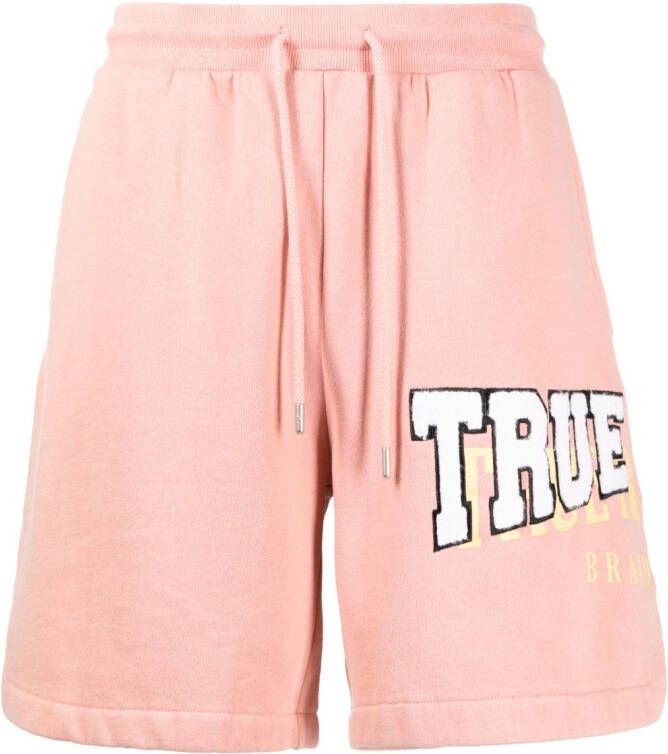 True Religion Shorts met logoprint Roze