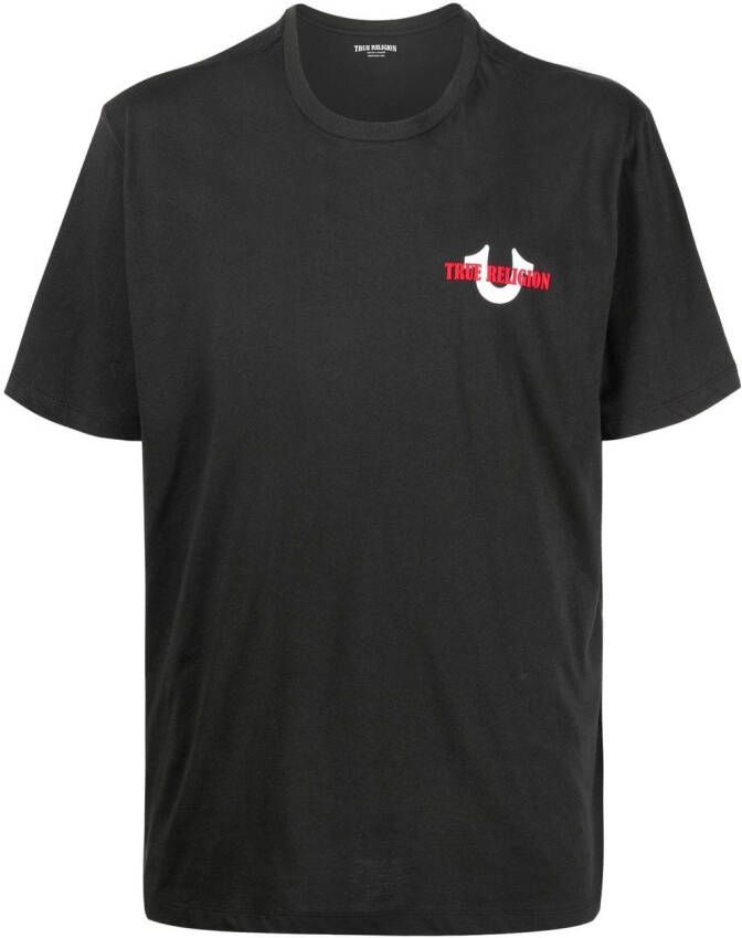 True Religion T-shirt met print Zwart