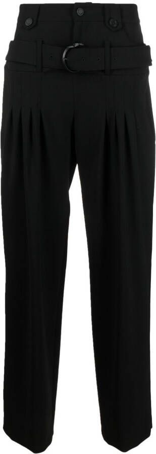 Trussardi Broek met ceintuur Zwart