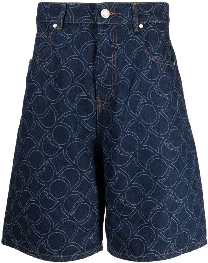Trussardi Shorts met grafische print Blauw