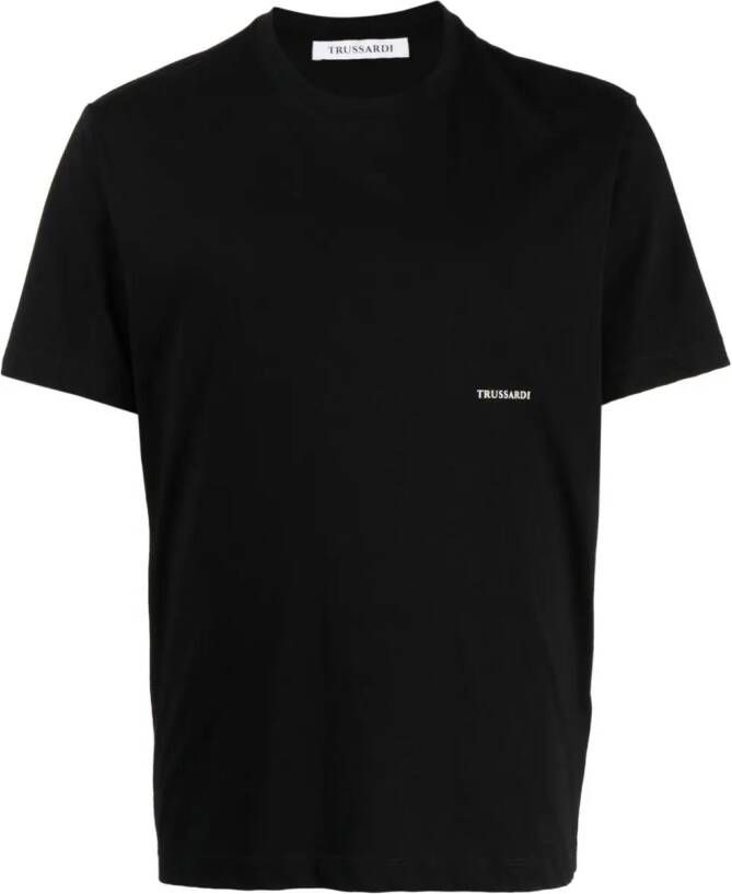 Trussardi T-shirt met logoprint Zwart
