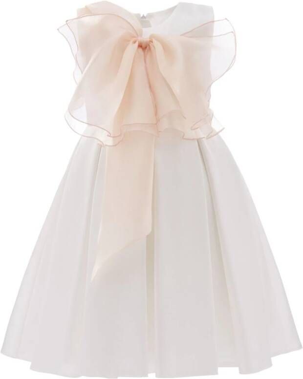 Tulleen Jurk met strikdetail Wit