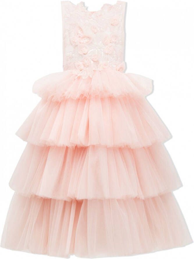 Tulleen Jurk met tule rok Roze