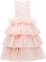 Tulleen Jurk met tule rok Roze - Thumbnail 1