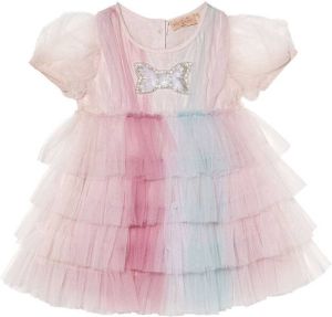 Tutu Du Monde Bebé Crystal jurk met tulen vlak Roze