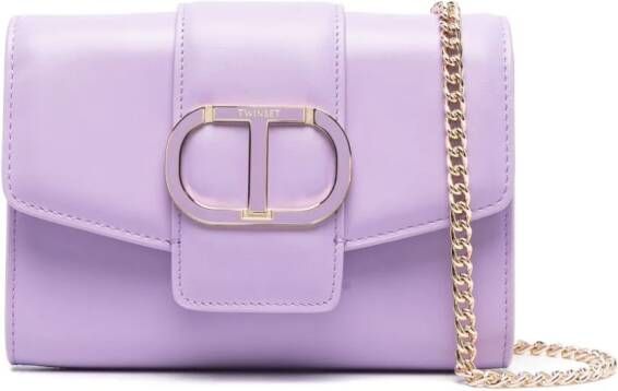 TWINSET Amie crossbodytas met logoplakkaat Paars