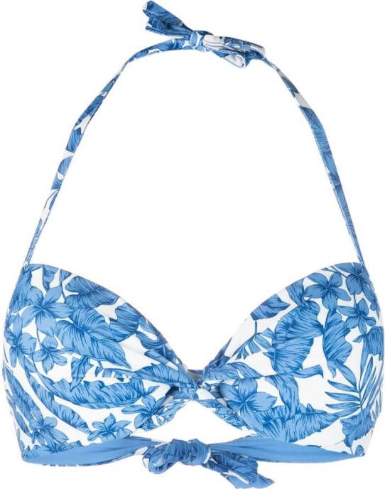 TWINSET Bikinitop met gedraaid detail Blauw