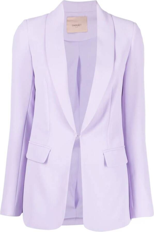 TWINSET Blazer met sjaalrevers Paars