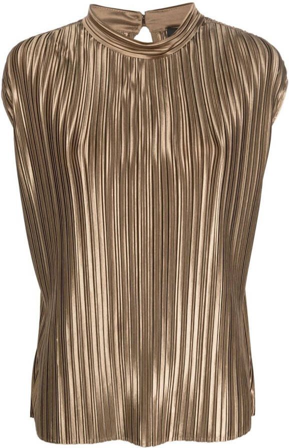 TWINSET Blouse met metallic-effect Bruin