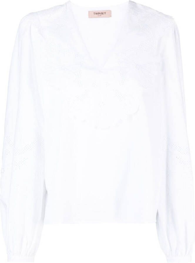 TWINSET Broderie anglaise blouse Wit