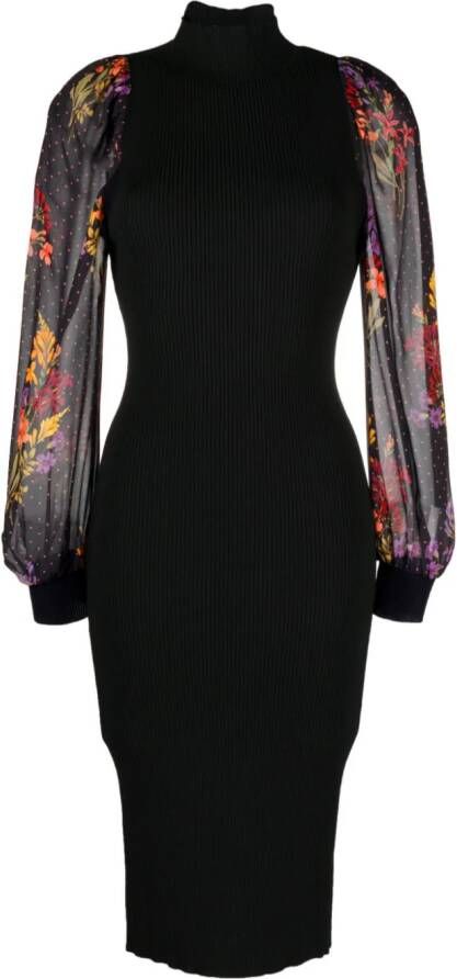 TWINSET Jurk met bloemenprint Zwart