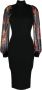 TWINSET Jurk met bloemenprint Zwart - Thumbnail 1