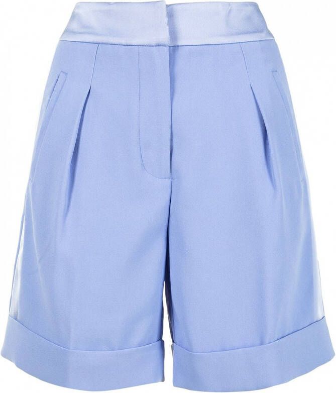 TWINSET Geplooide shorts Blauw