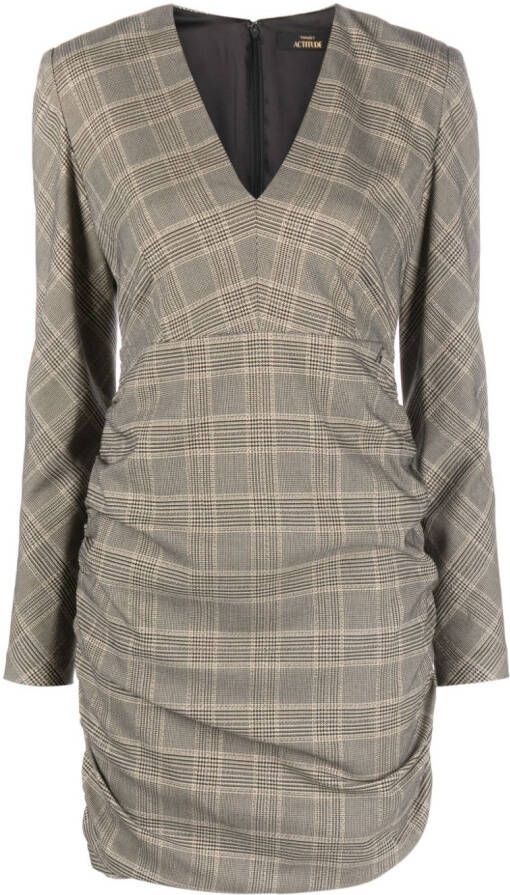 TWINSET Geruite midi-jurk Zwart