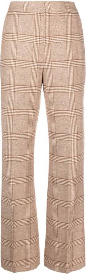 TWINSET Geruite pantalon Beige