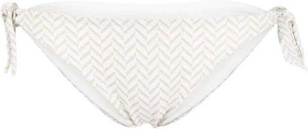 TWINSET Bikinislip met visgraat patroon Wit