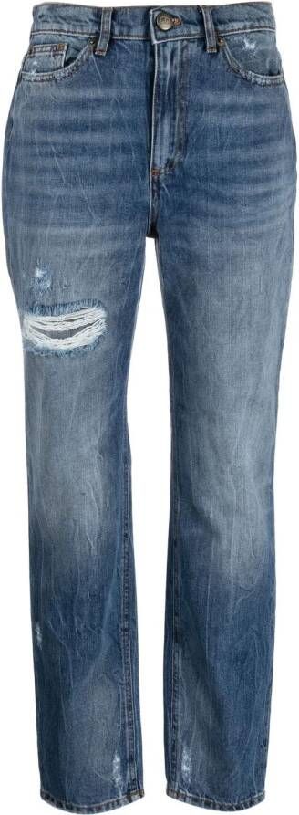 TWINSET Jeans met gerafeld-effect Blauw