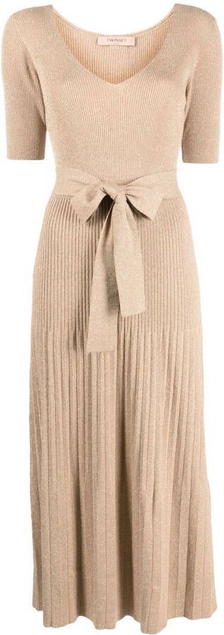 TWINSET Kanten jurk Beige
