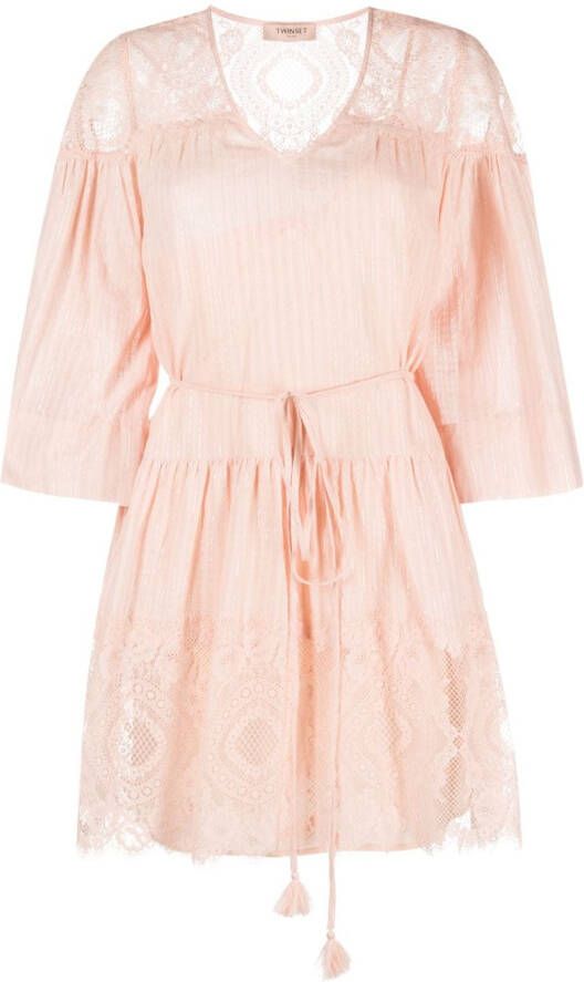 TWINSET Katoenen jurk Roze