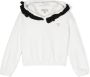 TWINSET Kids Hoodie van katoenmix Wit - Thumbnail 1