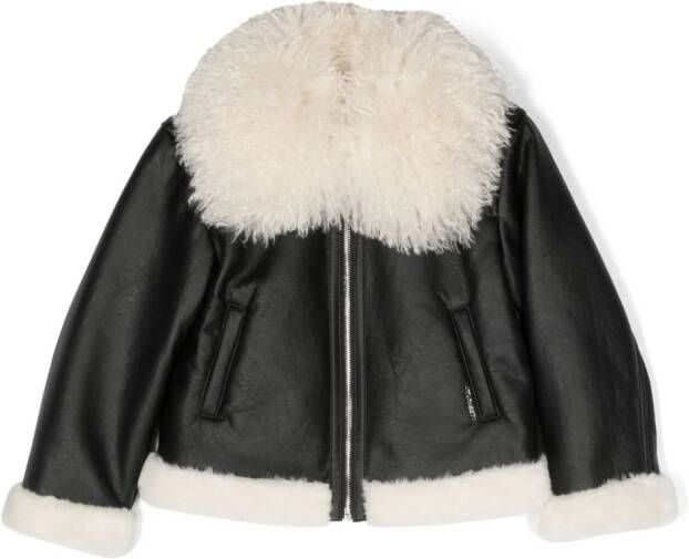 TWINSET Kids Jack met imitatielamswol Zwart