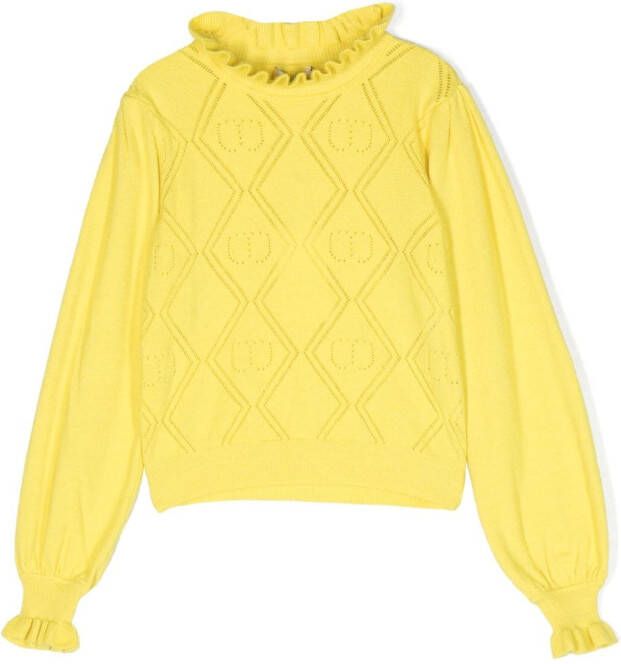 TWINSET Kids Gebreide trui Geel