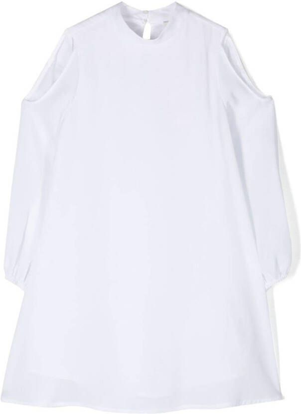 TWINSET Kids Jurk met open schouders Wit