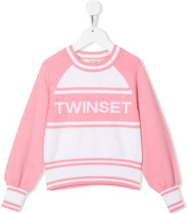 TWINSET Kids Trui met logo Roze