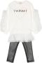 TWINSET Kids Sweater en legging met logoprint Beige - Thumbnail 1
