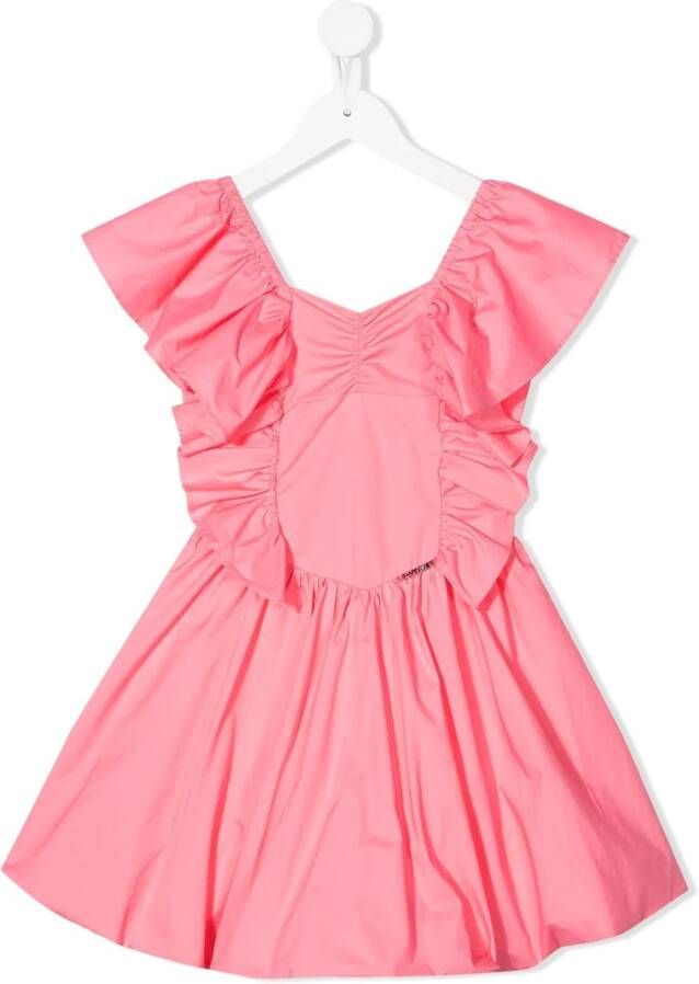 TWINSET Kids Mini-jurk met ruche afwerking Roze