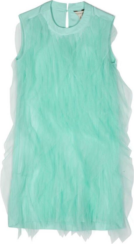 TWINSET Kids Mouwloze mini-jurk Groen