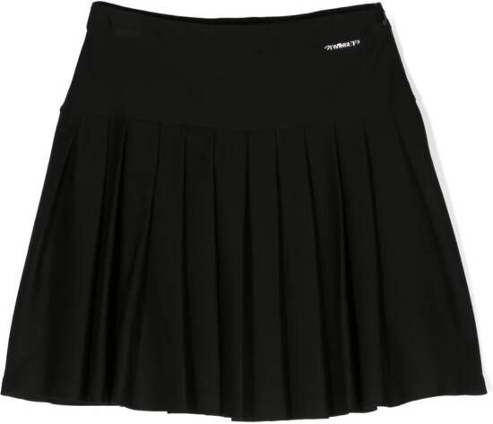 TWINSET Kids Plooirok met tartan ruit Zwart