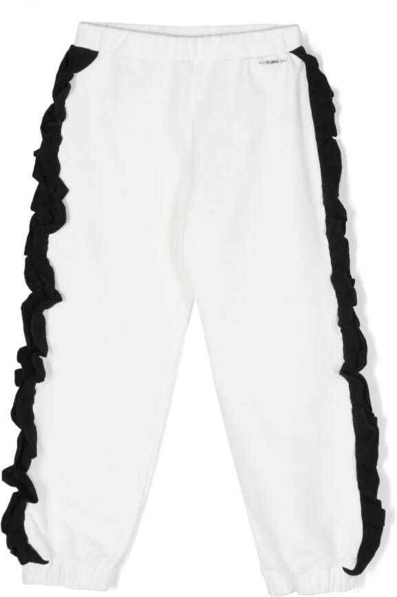 TWINSET Kids Trainingsbroek met ruches Wit