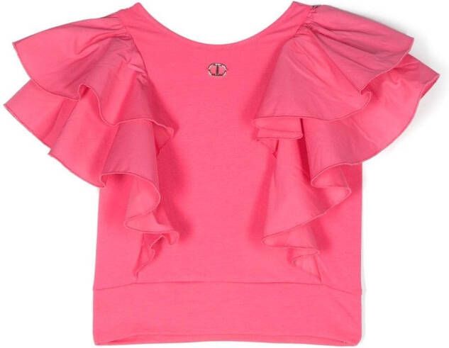 TWINSET Kids Shirt met ruches Roze