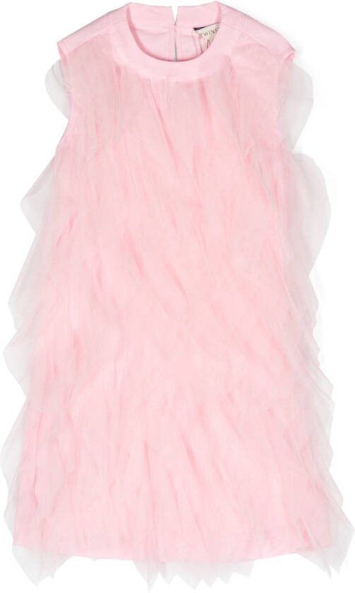 TWINSET Kids Mouwloze mini-jurk Roze