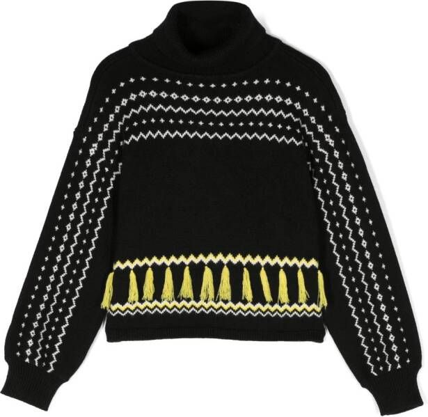 TWINSET Kids Trui met hoge hals Zwart