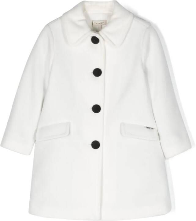 TWINSET Kids Trenchcoat met enkele rij knopen Wit