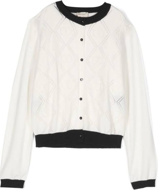 TWINSET Kids Vest met ceintuur Wit