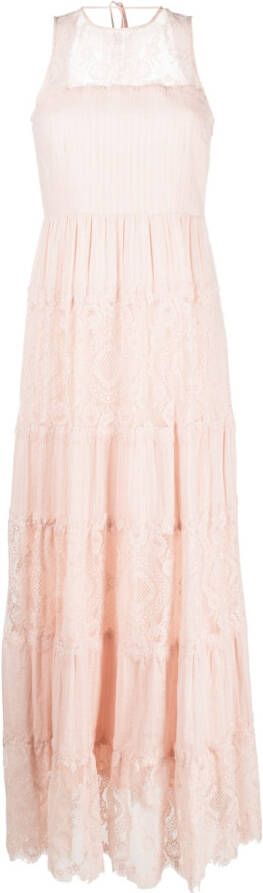 TWINSET Maxi-jurk met kant Roze
