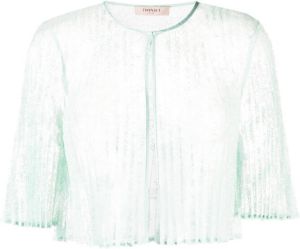 TWINSET lace short-sleeve blouse Groen