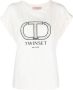 TWINSET T-shirt met geborduurd logo Beige - Thumbnail 1