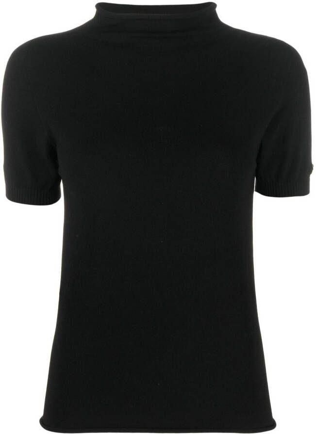 TWINSET Trui met logoplakkaat Zwart